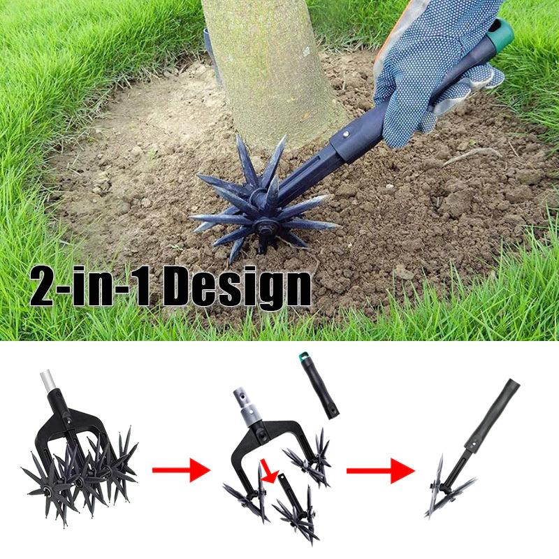 Rotary Cultivator Tool Garden Soil Scarifier Turfing Tool Scarifier Artifact