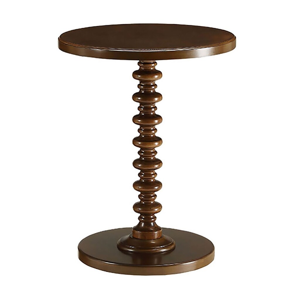 Salisa Round Wooden Side Table