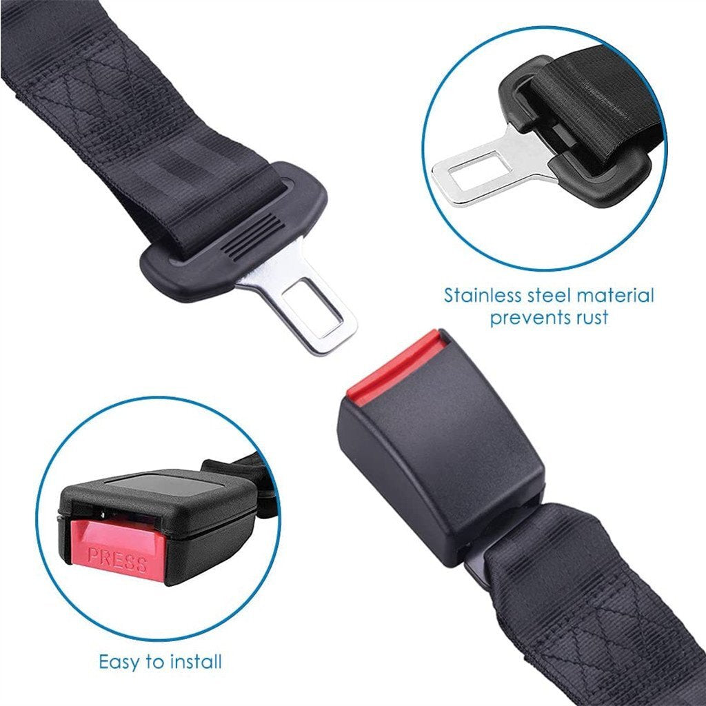 Universal Car Seat Belt Adjustable 3 Point Seat Belt Lap Shoulder Belt Replacement for Comfortable Driving