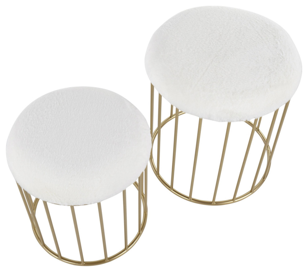 Canary Nesting Ottoman Set   Contemporary   Footstools And Ottomans   by LumiSource  Houzz