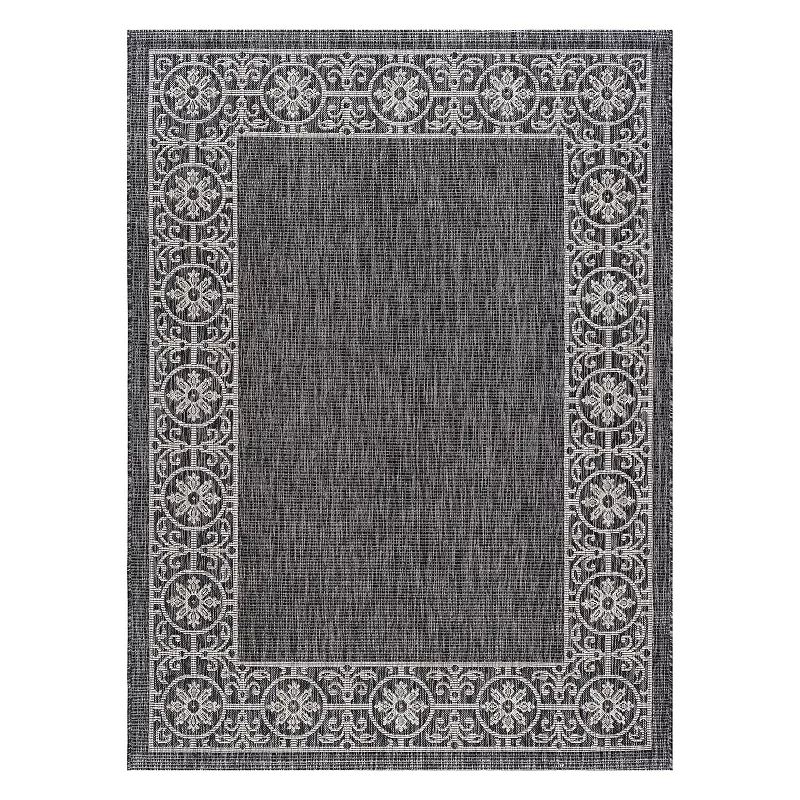 KHL Rugs Veranda Varrock Medallion Framed Indoor Outdoor Rug