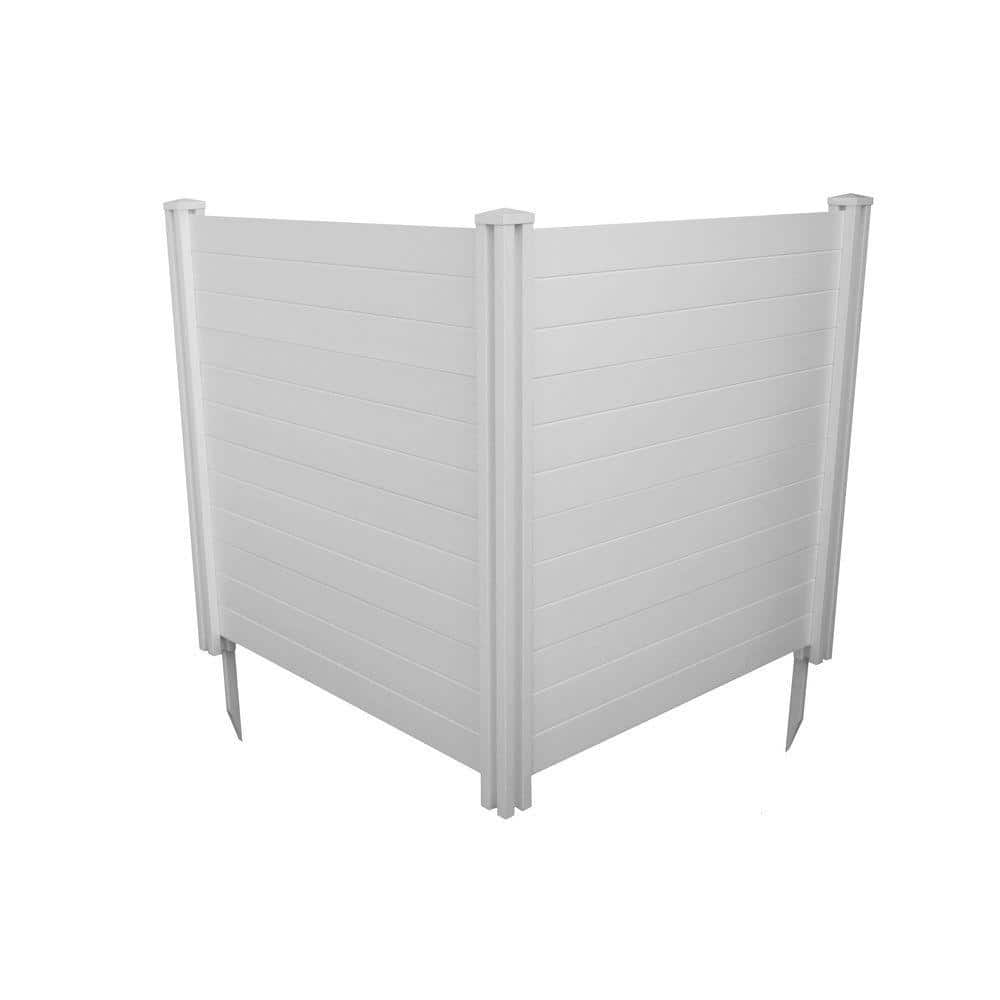 Enclo Privacy Screens 4 ft. x 4 ft. Premium White Vinyl Privacy Fence Panel Screen Enclosure ZP19014