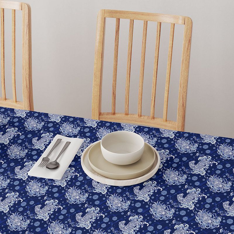 Square Tablecloth， 100% Cotton， 52x52， Floral 181