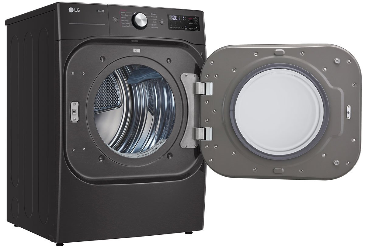 LG 9 Cu. Ft. Black Steel Front Load Electric Dryer With TurboSteam And Built-In Intelligence