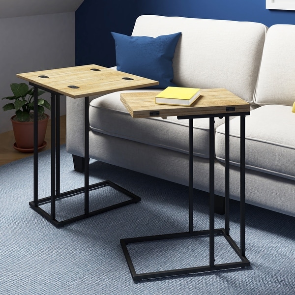 Serta Harton C Table， Modern Design， Durable Metal Base