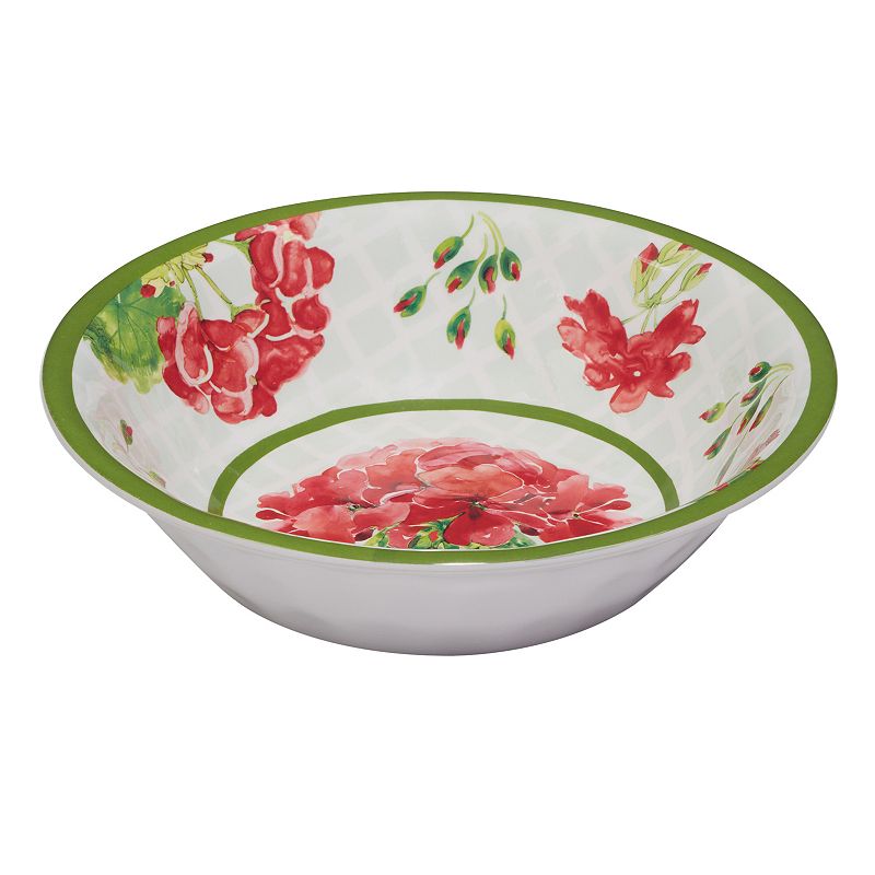 Certified International Geraniums 6-pc. Melamine All-Purpose Bowl Set