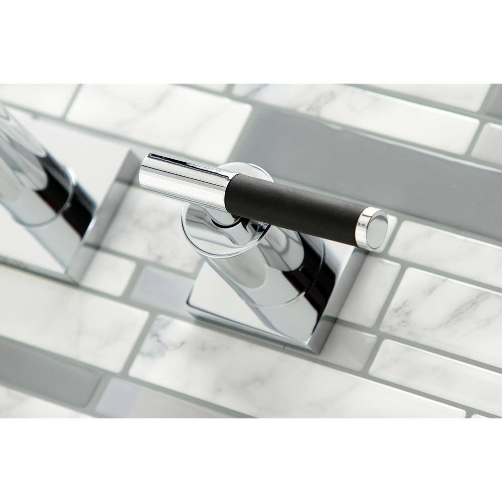 Kingston Brass Kaiser 2-Handle Wall-Mount Roman Tub Faucet in Polished Chrome (Valve Included) CHUB_OMS