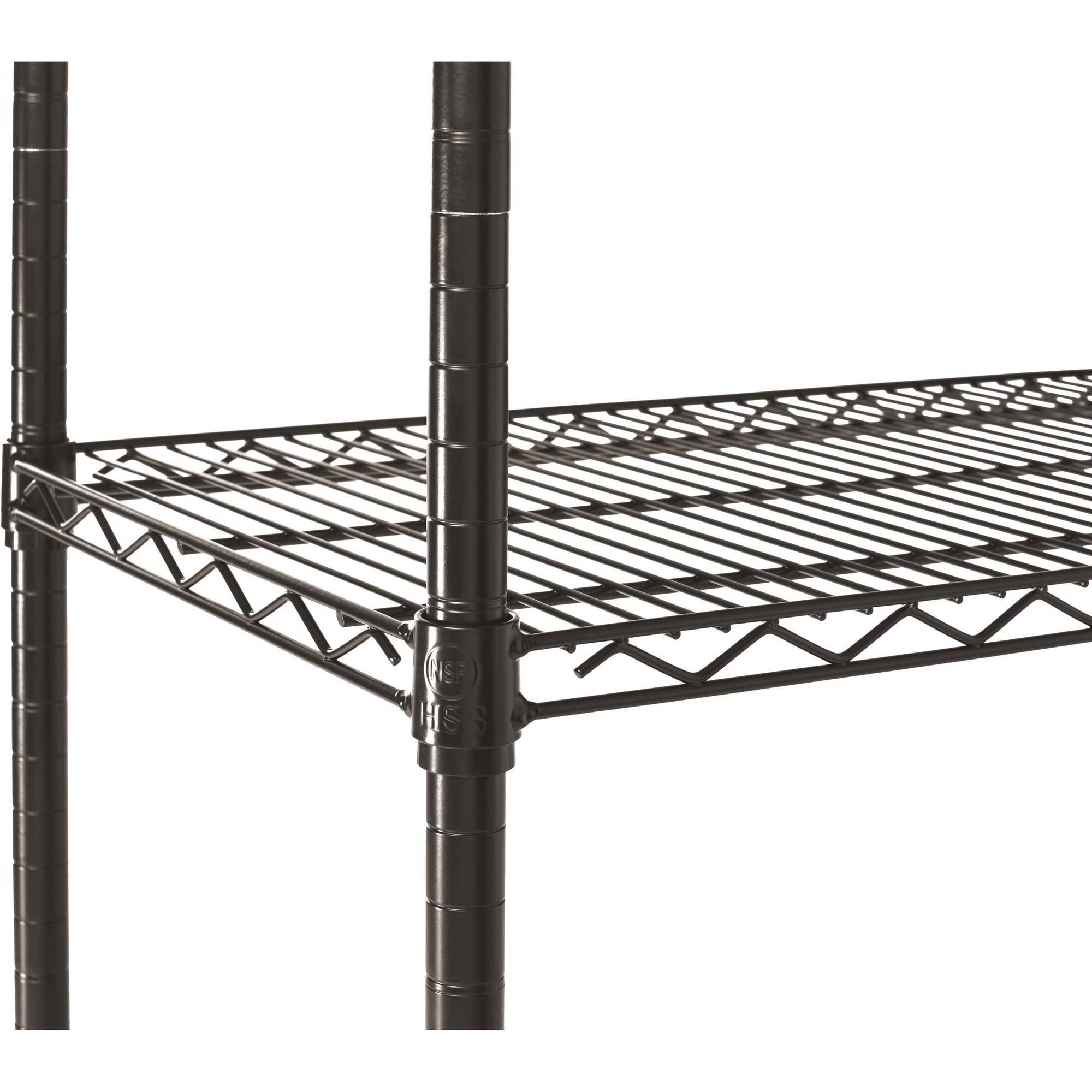 Hyper Tough Heavy Duty 5 Tier Wire Shelf, Black, 3000 lb Capacity