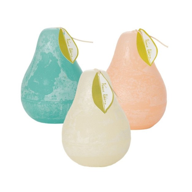 Sandy Beach Pear Candles Kit Set Of 3