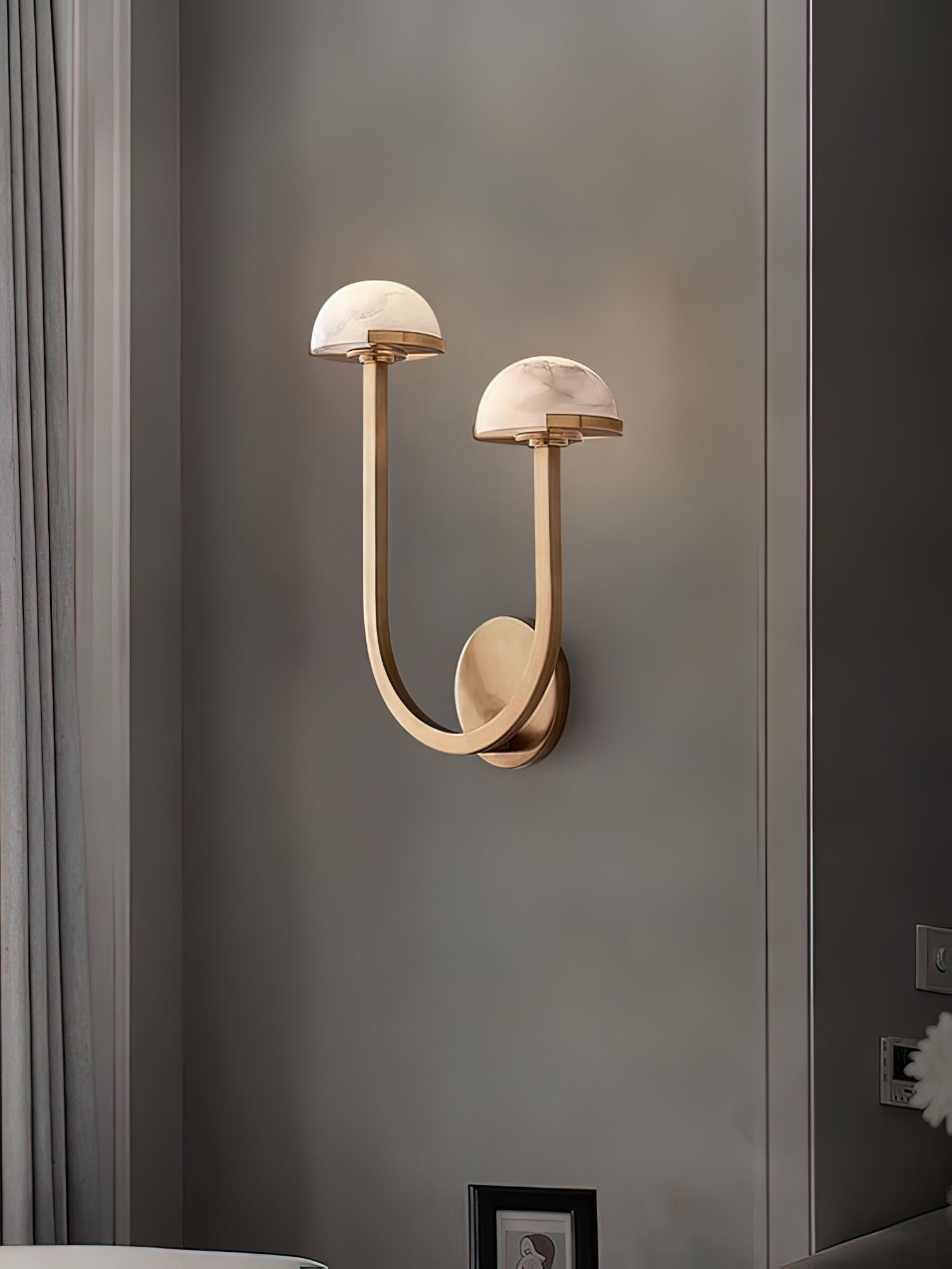 Mushroom Alabaster Wall Lamp