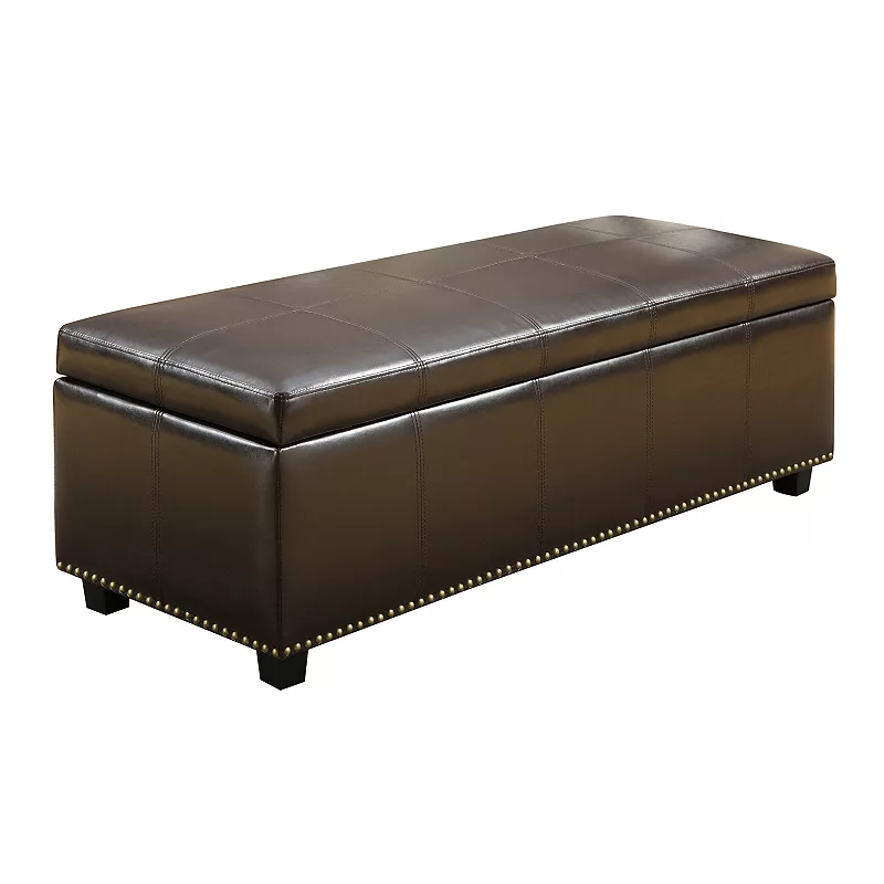 Simpli Home Kingsley Transitional Storage Ottoman