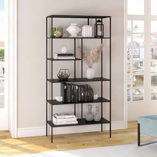 MeyerCross Winthrop 72 in. Blackened Bronze 6-Shelf Bookcase BK0345