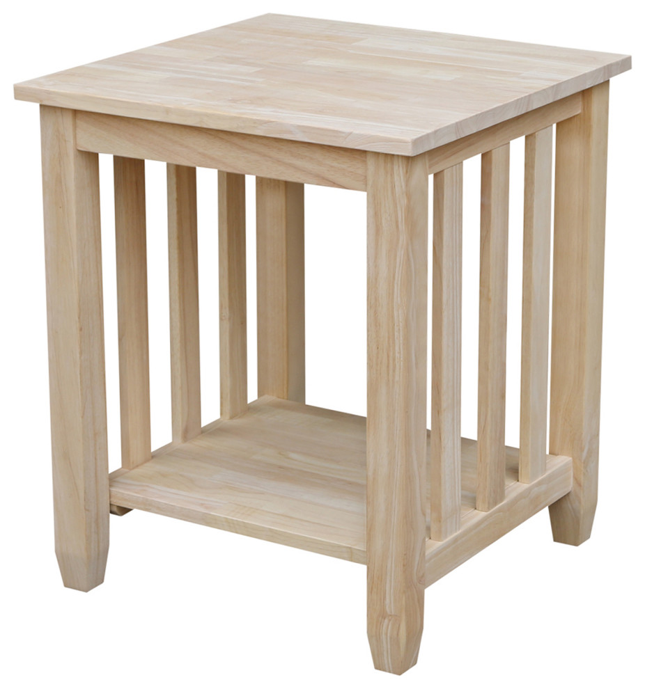 Mission Tall End Table   Craftsman   Side Tables And End Tables   by International Concepts  Houzz