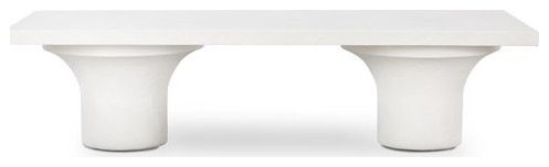 Saxen Coffee Table White Concrete   Modern   Coffee And Accent Tables   by Virgil Stanis Design  Houzz