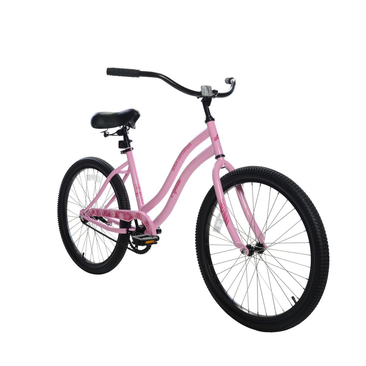 APOLLO Beach Commander， 24 In.， Single Speed Cruiser Bike， Pink