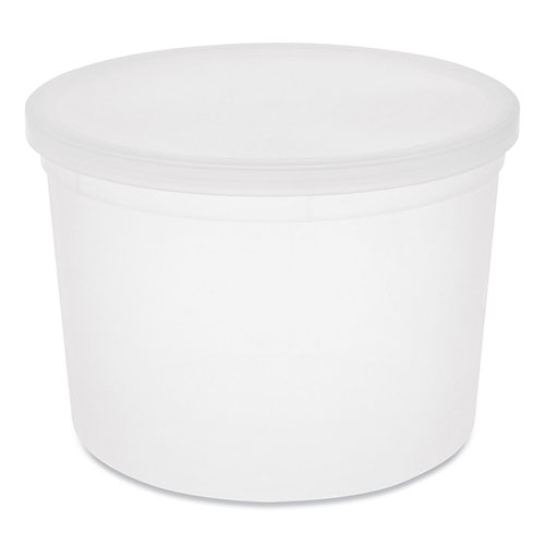 Pactiv DELItainer Microwavable Container Bulk | Natural， 64 oz， 4.5 x 4.5 x 6.35， 120