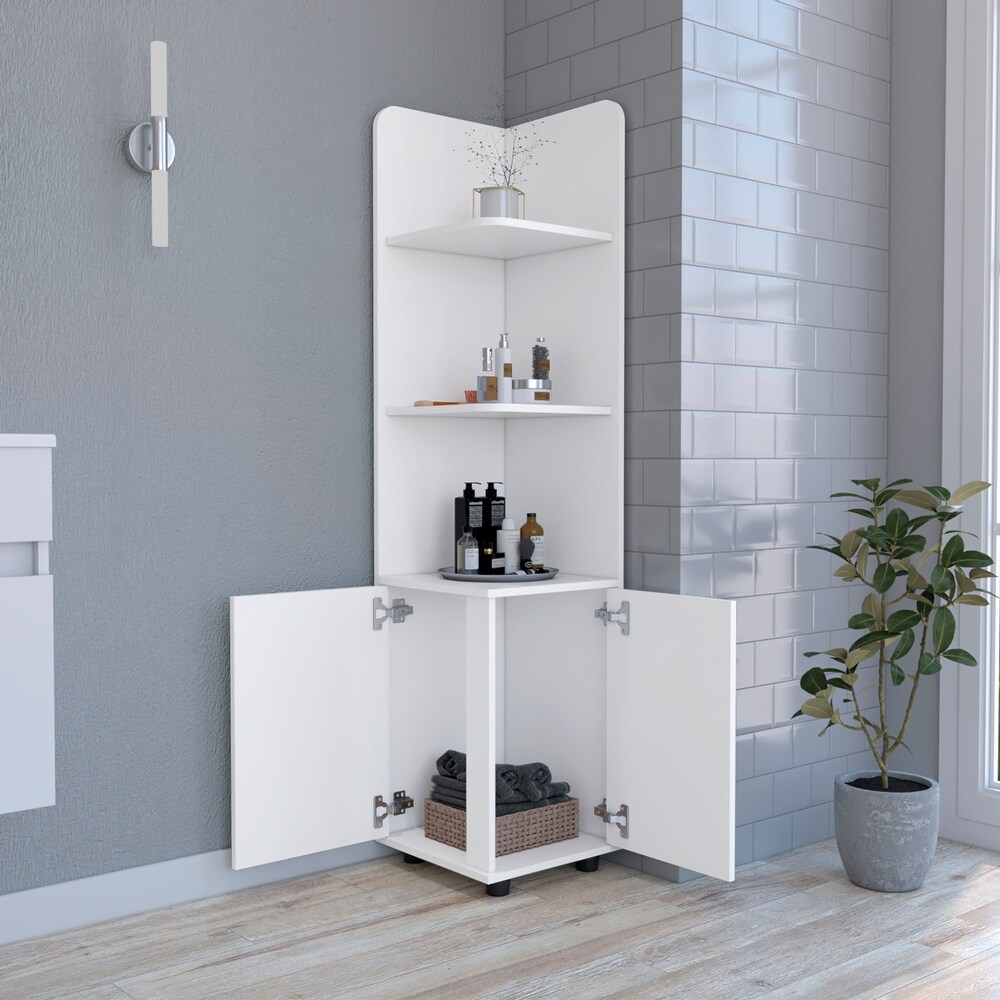 Freestanding cabinet Kairatu  One Drawer  White Finish High quality and durable