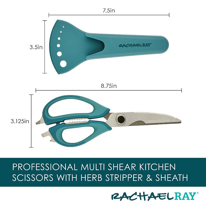 Rachael Ray? Professional Multi Shear Kitchen Scissors with Herb Stripper and Sheath