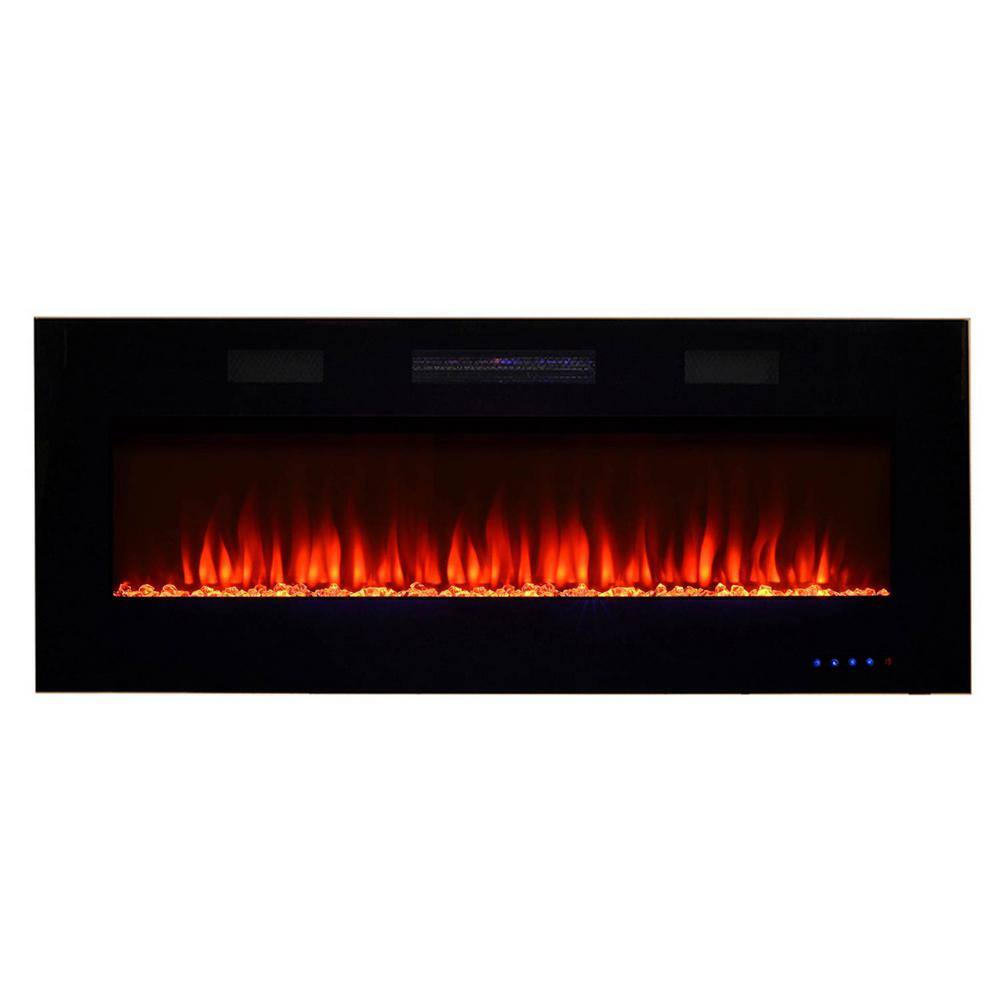 Paramount Premium 50 in. Front Venting Slim Wall-Mount Electric Fireplace Black EF-WM350 XIN