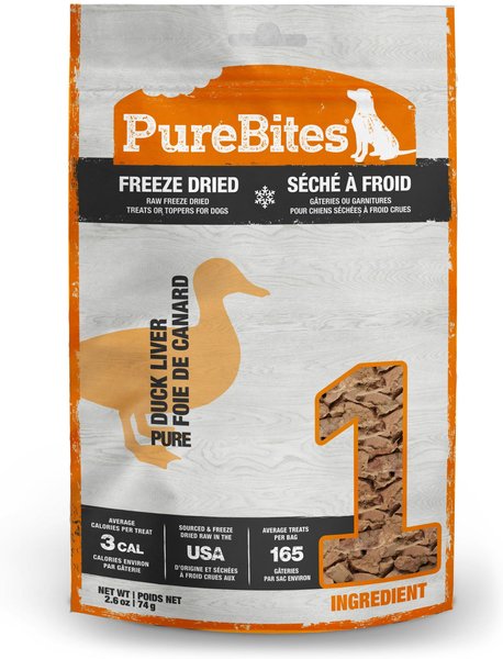 PureBites Duck Liver Freeze-Dried Raw Dog Treats