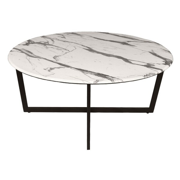 White and Black Cross Legs Table