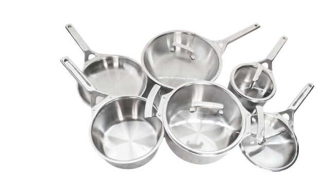 True Induction Tigourmet 10-Piece Stainless Steel Cookware Set