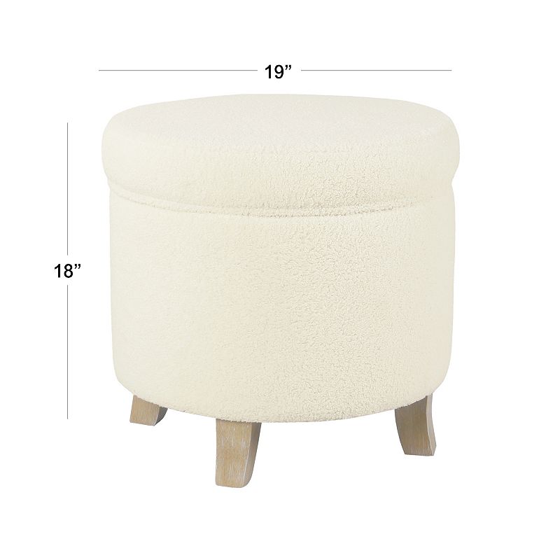 HomePop Cole Classics Round Storage Ottoman