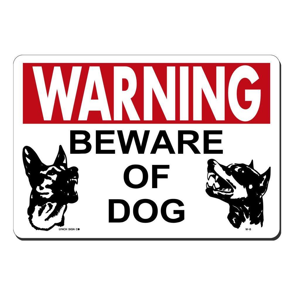 Lynch Sign 14 in. x 10 in. Beware of Dog Sign Printed on More Durable Thicker Longer Lasting Styrene Plastic W-  8