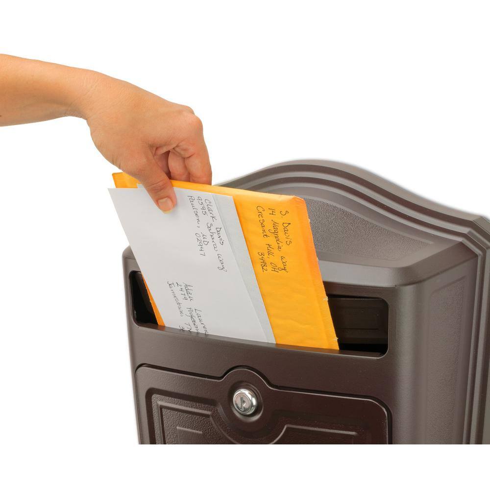 Architectural Mailboxes Maison Rubbed Bronze Medium Aluminum Locking Wall Mount Mailbox 2540RZ-10