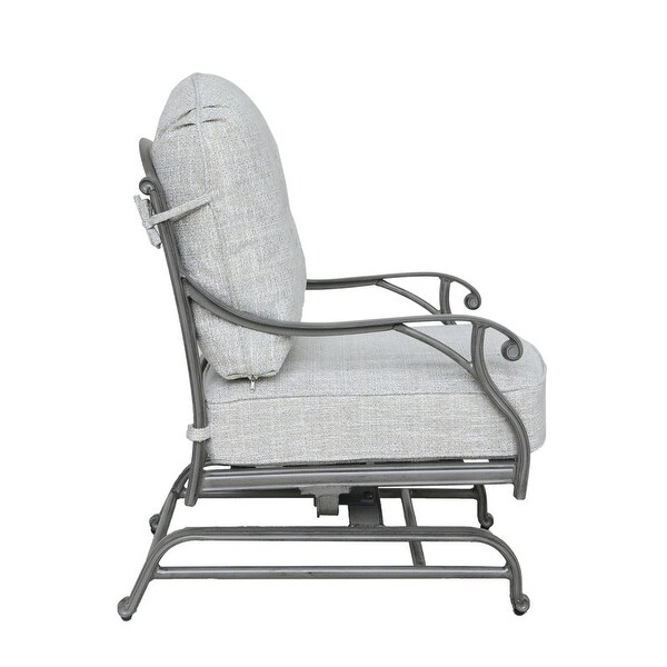 Ventura Cast Aluminum Club Motion Chair with Cushion (Set of 2)