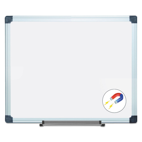 MasterVision Value Lacquered Steel Magnetic Dry Erase Board， 24 x 36， White， Aluminum Frame (MA0307170)