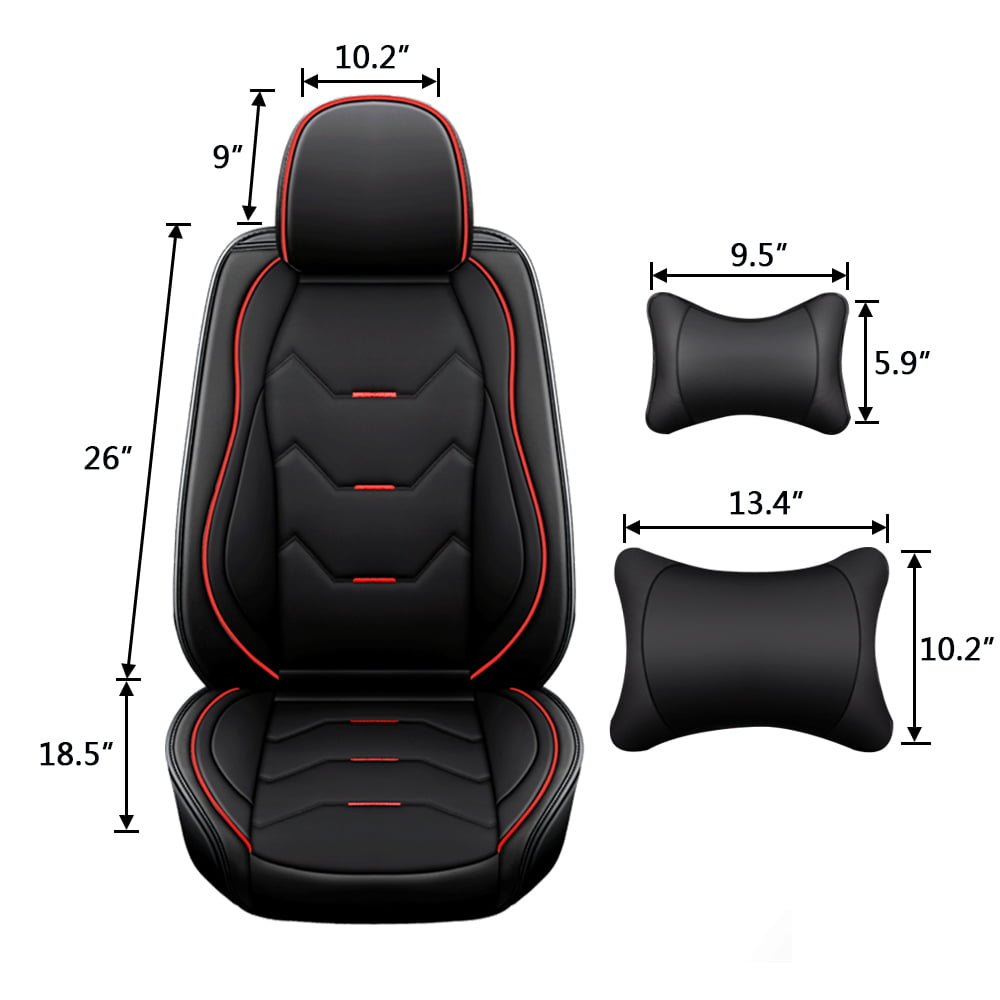 OTOEZ Car Seat Covers Leather Front Back 5 Seats Full Set Auto Cushion Protector Universal Fit