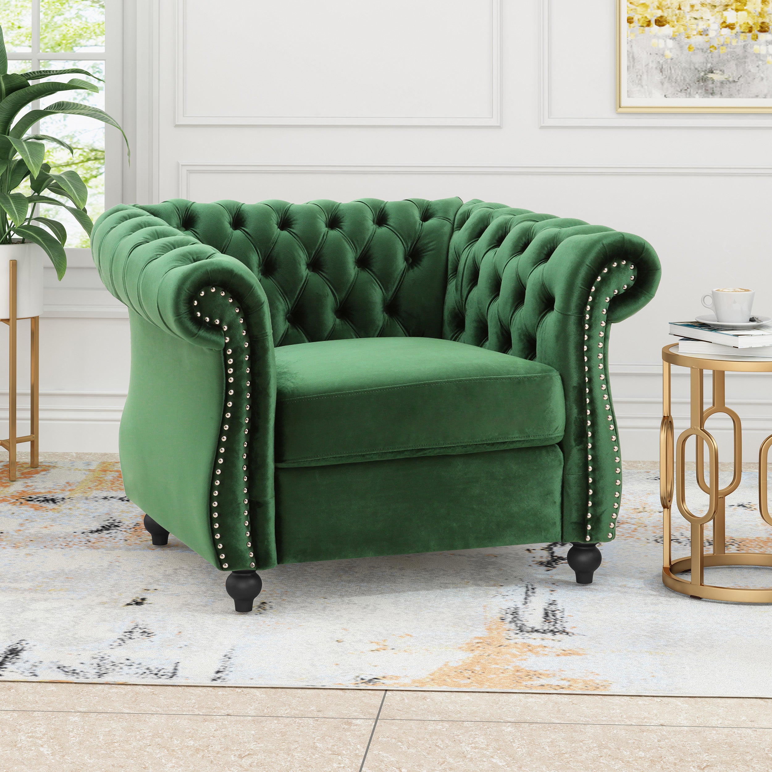 Galilea Chesterfield Velvet Club Chair