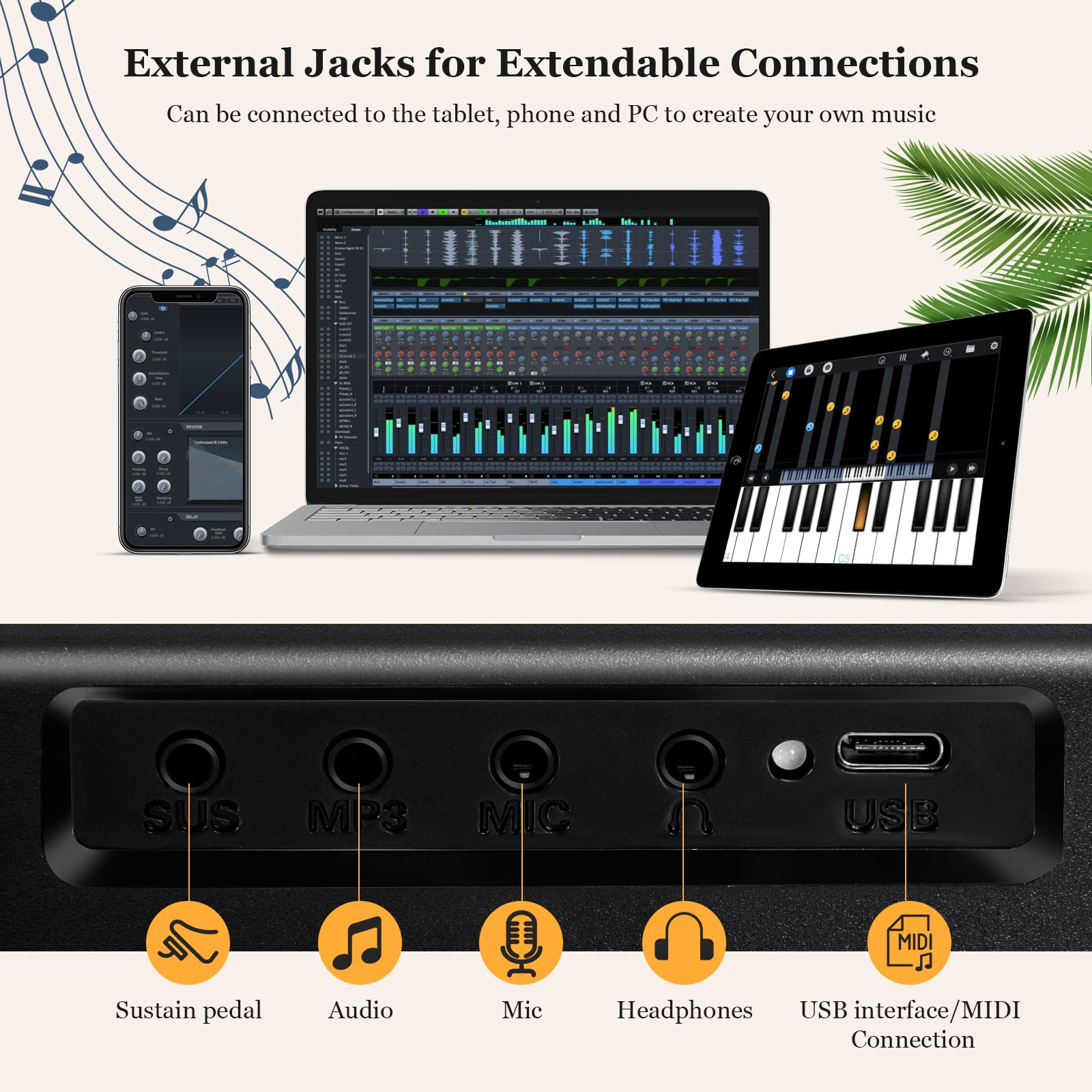 Costzon 88-Key Foldable Digital Piano Keyboard, Full Size Semi-Weighted Keyboard, Portable Electric Piano w/Lighted Keys