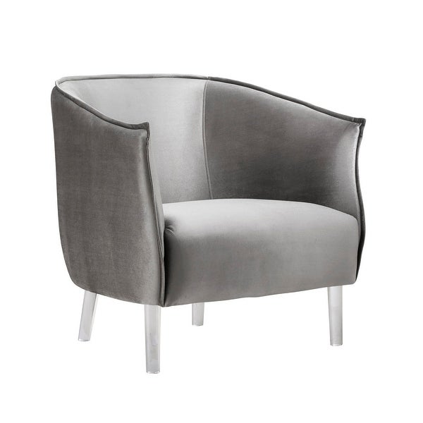 Vianne Velvet/ Acrylic Leg Accent Chair by iNSPIRE Q Bold