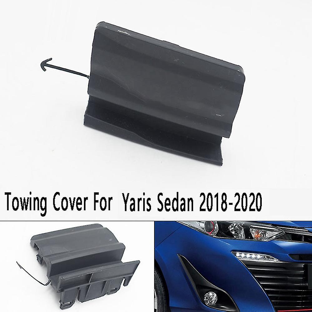 Front Bumper Towing Hook Trim Cover Lid Trailer Garnish Cap Towing Cover For Yaris Sedan 2018-2020