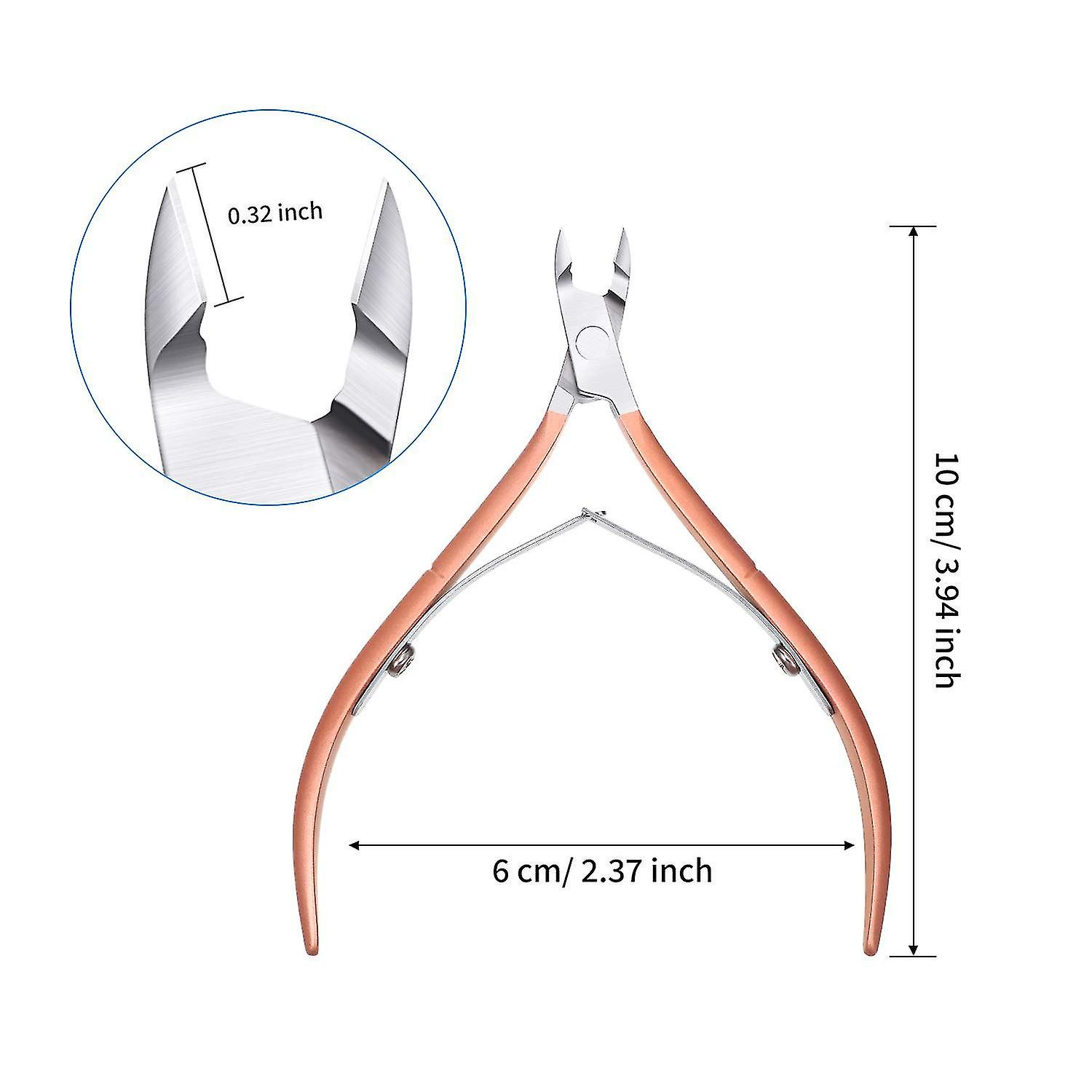 3 Packs Cuticle Cutter Cuticle Nippers Pointed Blade Cuticle Trimmer Nail Clippers Tool Lh-1