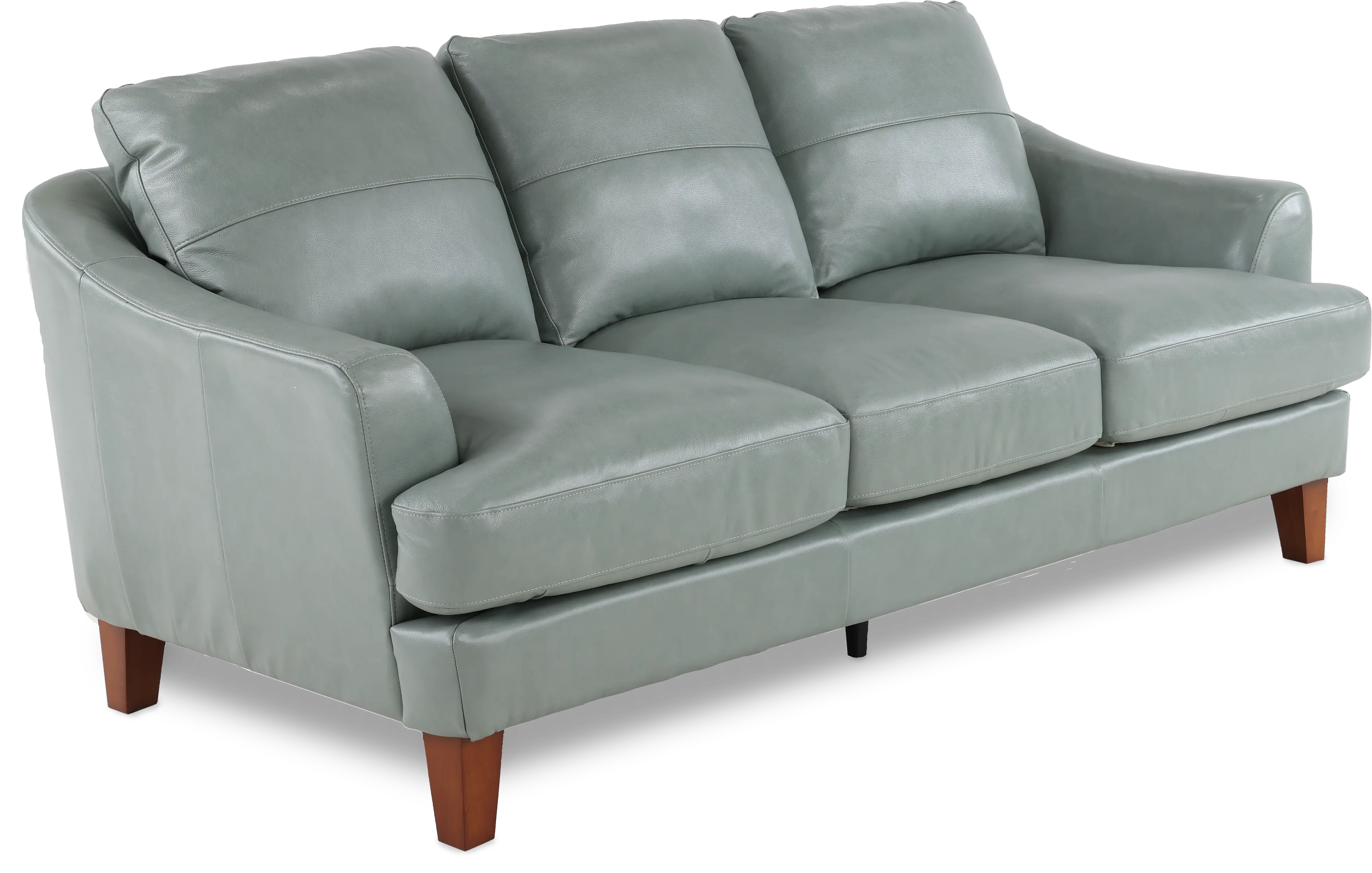 Palmer Ice Blue Leather Sofa