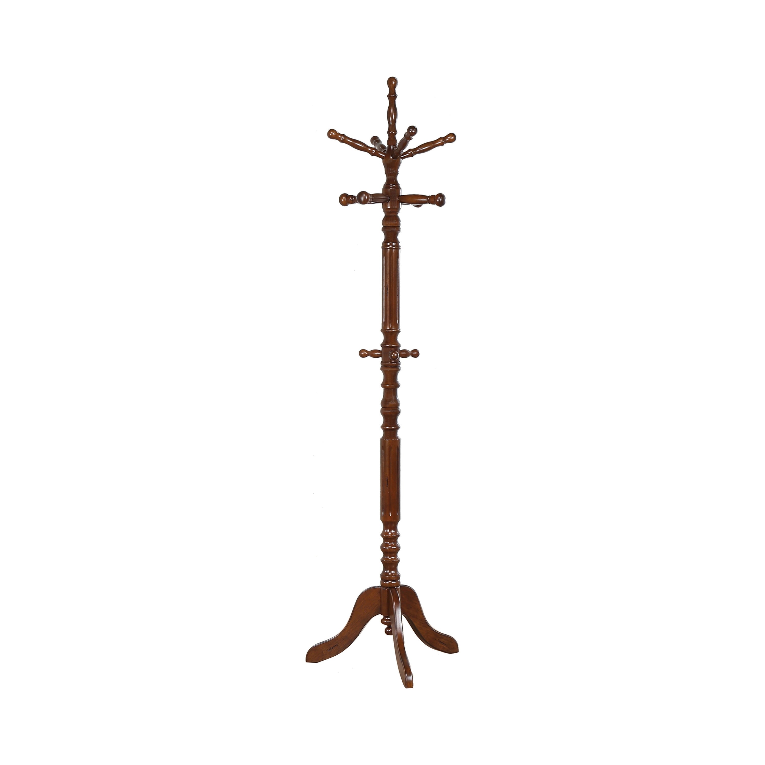 Coat Rack with 11 Hooks Dark Honey Brown