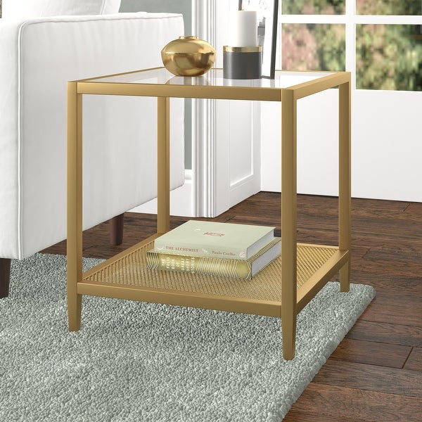 Silver Orchid Furth Brass Side Table