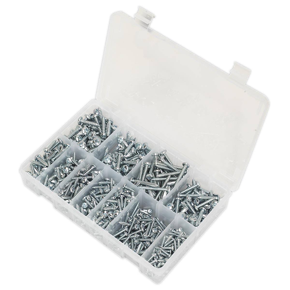 Sealey Ab063Stph Self Tapping Screw Assortment 700Pc Pan Head Pozi Zinc