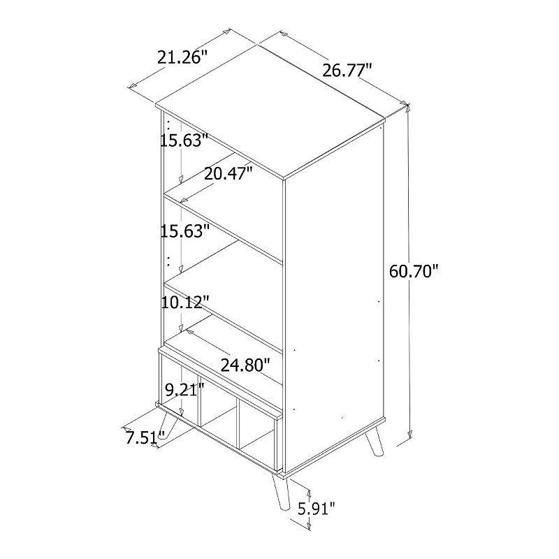 MANHATTAN COMFORT Hampton Display Cabinet