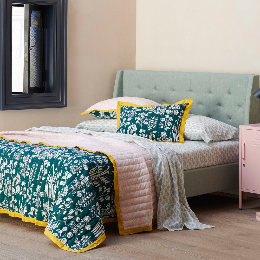 Novogratz by Utica Tallulah Belle Full/Queen Green Quilt Set
