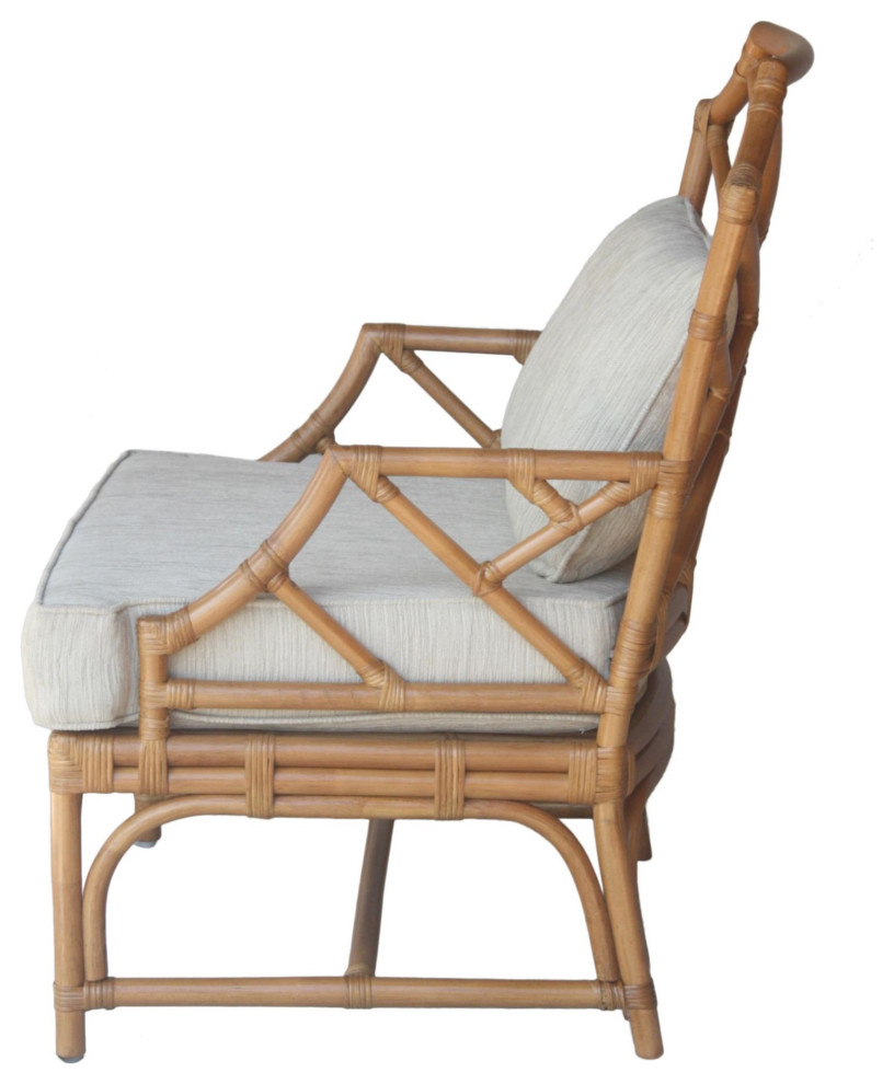 Kara Rattan Accent Arm Chair   Tropical   Armchairs And Accent Chairs   by VirVentures  Houzz