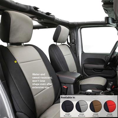 Smittybilt 472122 Charcoal/Black Neoprene Seat Covers for 2018+ Jeep Wrangler JL 4-Door