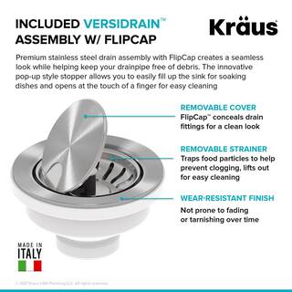 KRAUS Bellucci White Granite Composite 32 in. Single Bowl Undermount Workstation Kitchen Sink with Accessories KGUW1-33WH