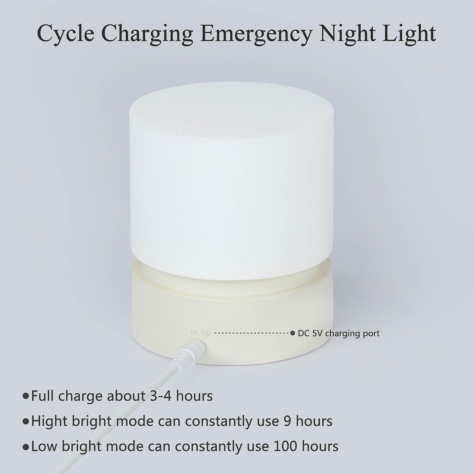 Cylindrical Night Light Stepless Dimming Breathing Atmosphere Lamp Usb Rechargeable Bedside Desktop Feeding Lamp No.247561