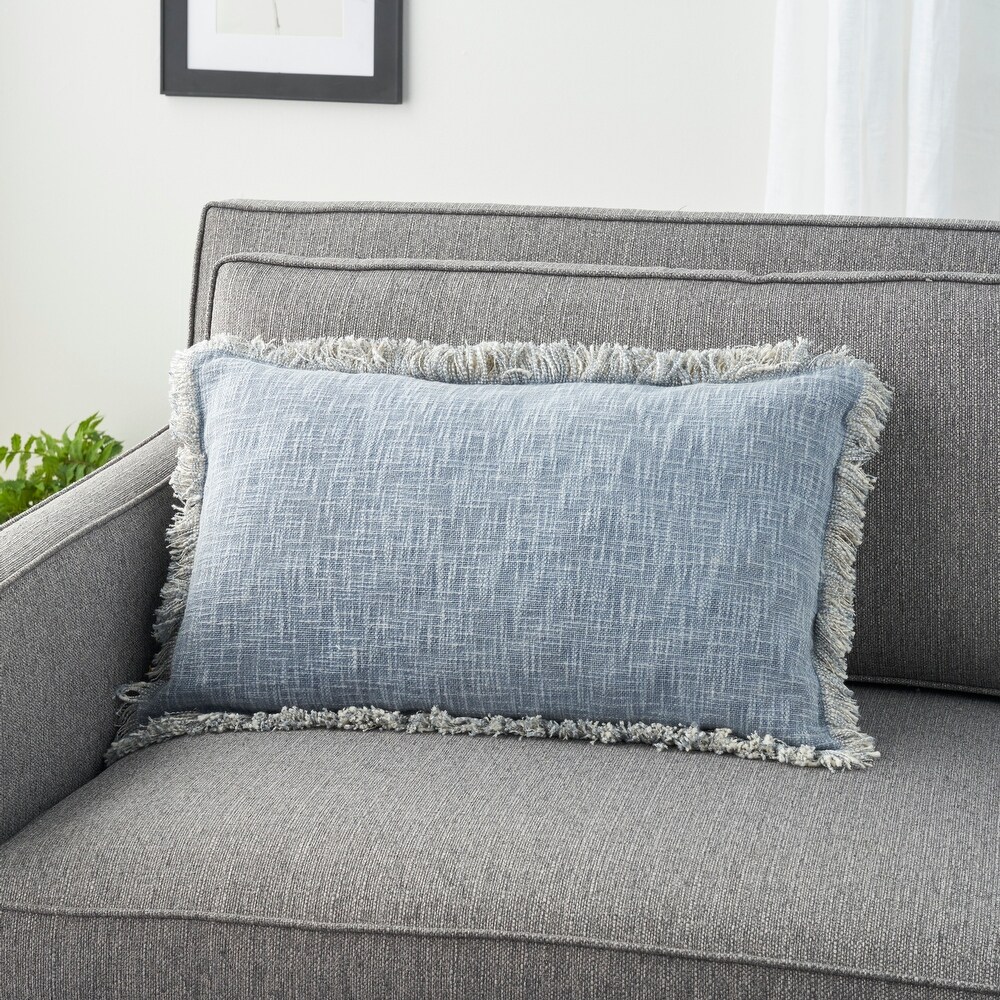 57 Grand by Nicole Curtis Rustic Farmhouse Geometric Stonewash Throw Pillow   ( 22\