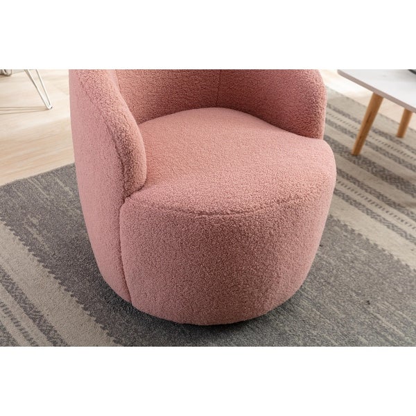 25inch Small Upholstered Fabric Swivel Accent Armchair