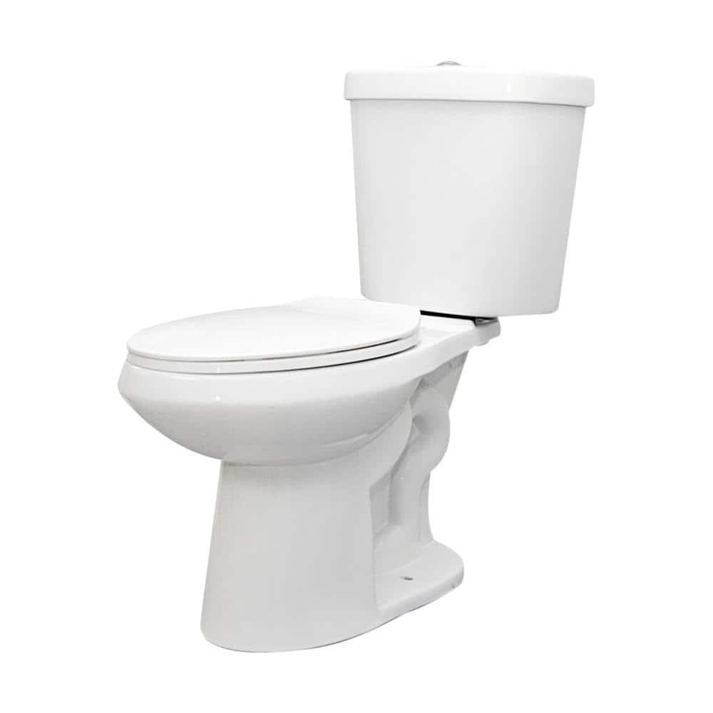 Glacier Bay 2piece 11 GPF16 GPF High Efficiency Dual Flush Complete Elongated Toilet in White Seat Included